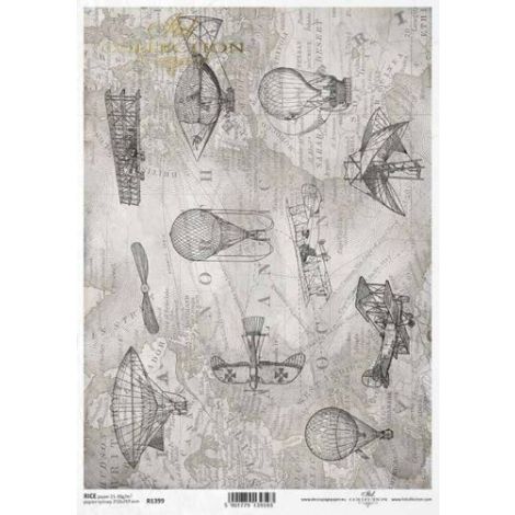 Papier ryżowy do decoupage A4, Środki transportu